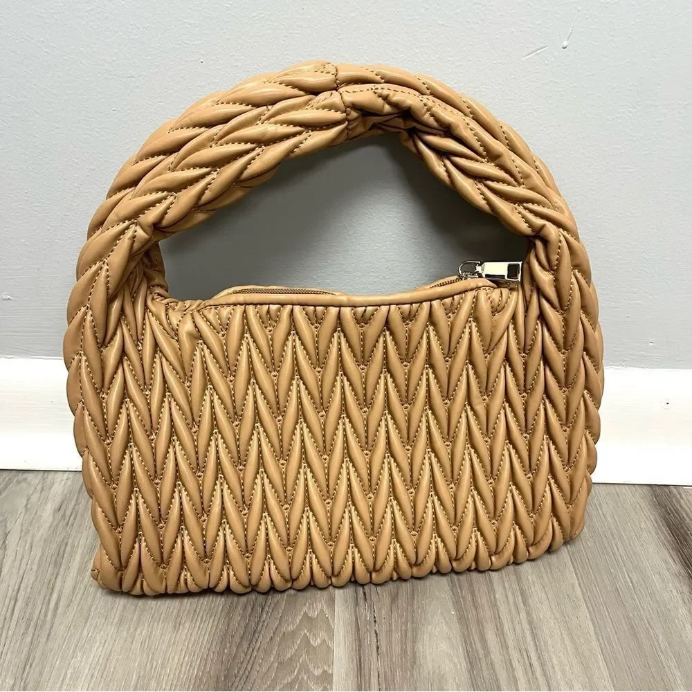 Shiraleah Purse Women's Mini Aster Tan Brown‎ Woven Hobo Shoulder Handbag